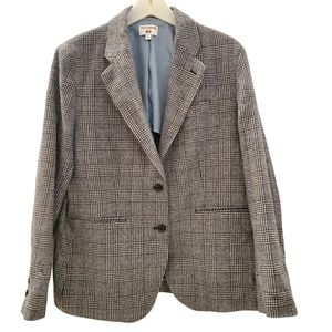 Ines De La Fressange x Uniqlo Wool Menswear Look Blazer Jacket